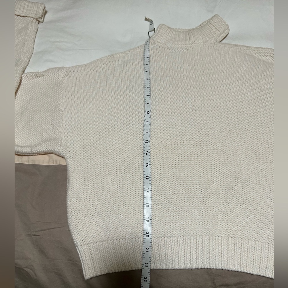 MISA Cream Cutout Mockneck Sweater - Picture 5 of 8